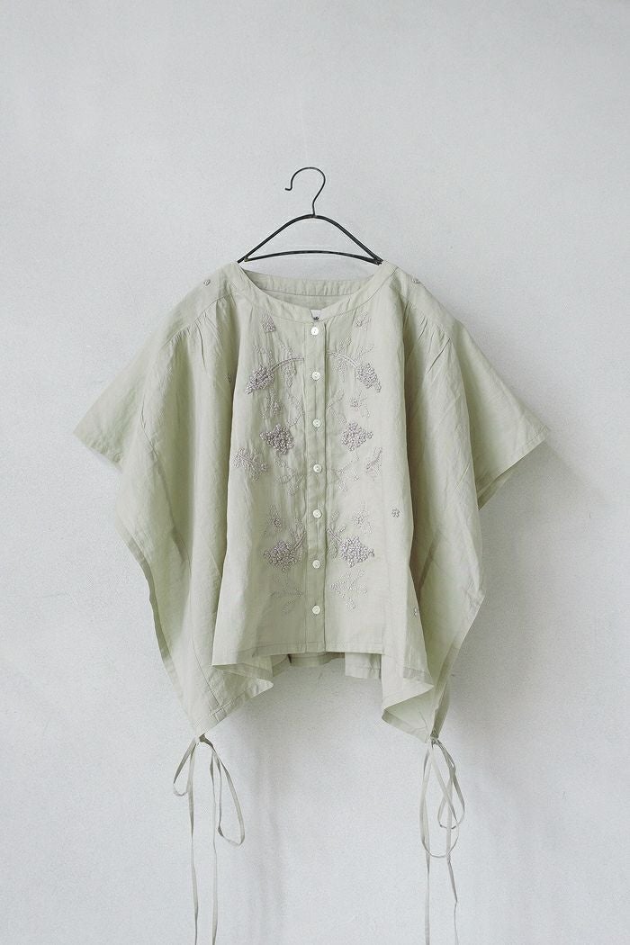 Porter des boutons ポルテデブトン Lilasエンブロイダリーブラウス