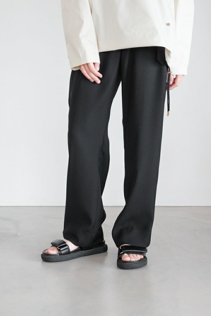 CULLNI クルニ Dry Double Satin 1 Tuck Pant with Long Belt(25SS 
