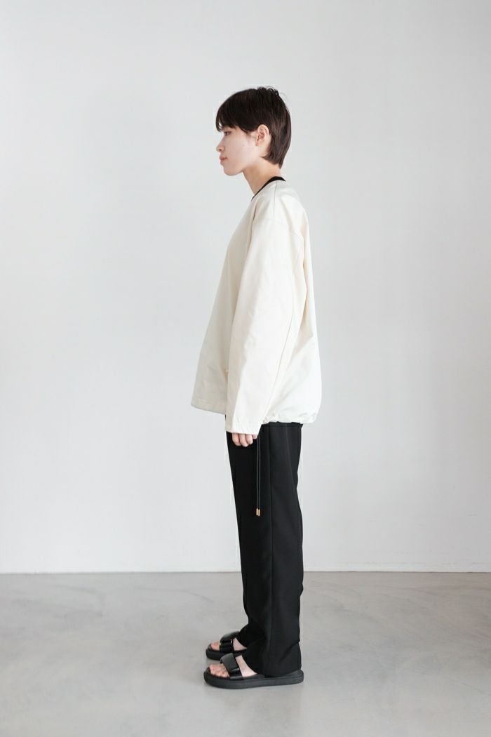CULLNI クルニ Dry Double Satin 1 Tuck Pant with Long Belt(25SS