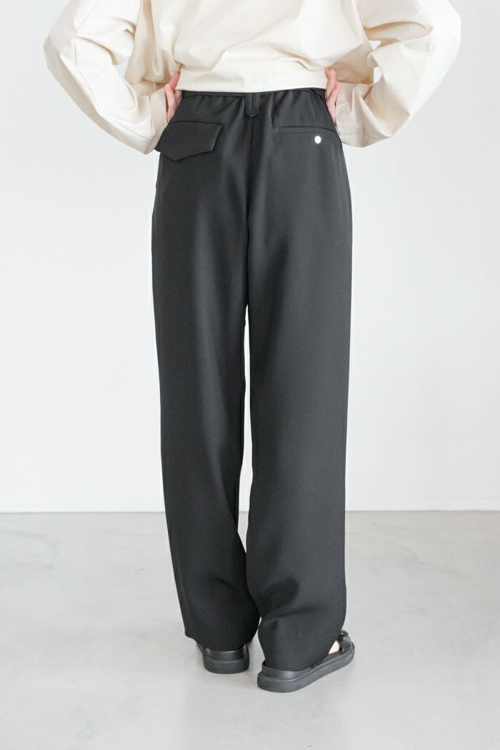 CULLNI クルニ Dry Double Satin 1 Tuck Pant with Long Belt(25SS
