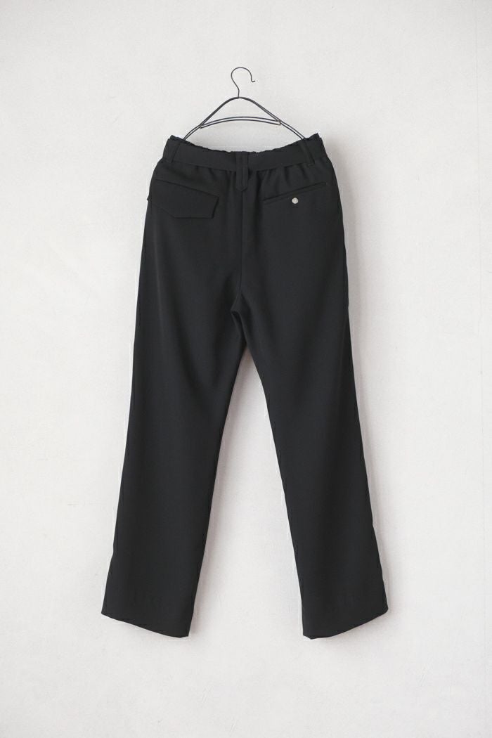 CULLNI クルニ Dry Double Satin 1 Tuck Pant with Long Belt(25SS 