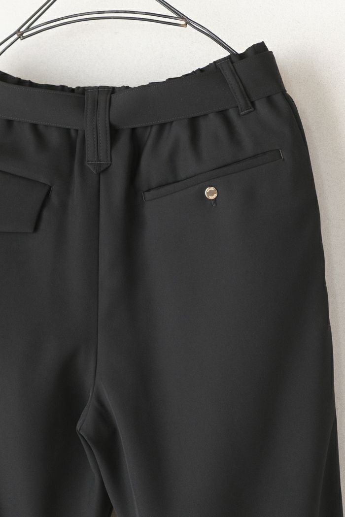 CULLNI クルニ Dry Double Satin 1 Tuck Pant with Long Belt(25SS