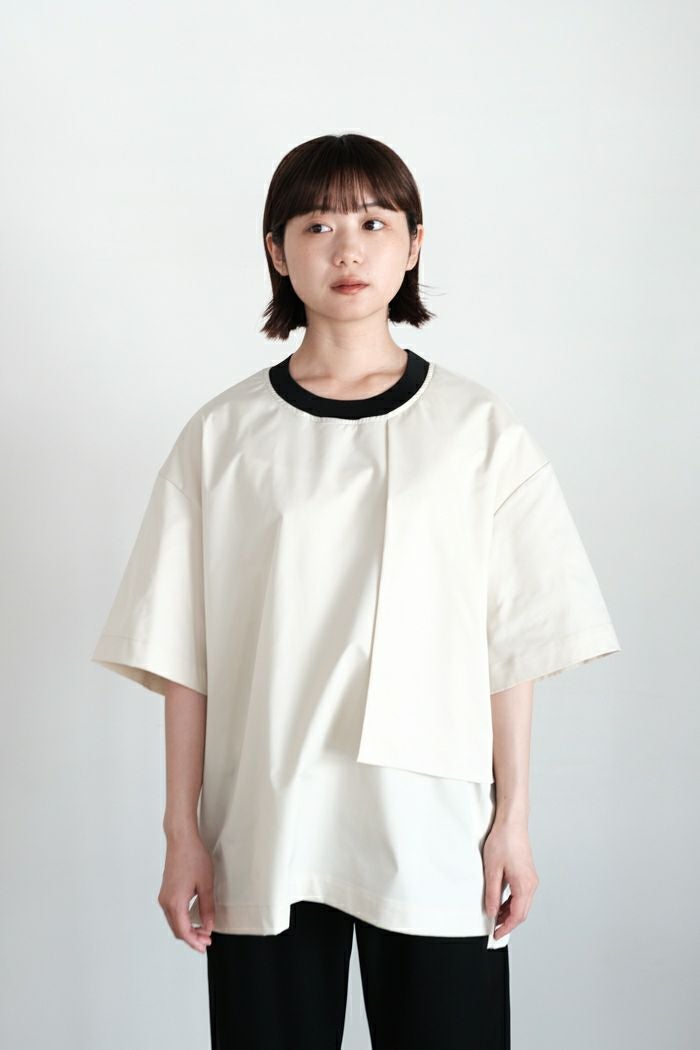CULLNI ハイカウントストレッチツイルアシンメトリープルオーバー 2 CULLNI クルニ High Count Stretch Twill Asymmetrical Pullover(25SS