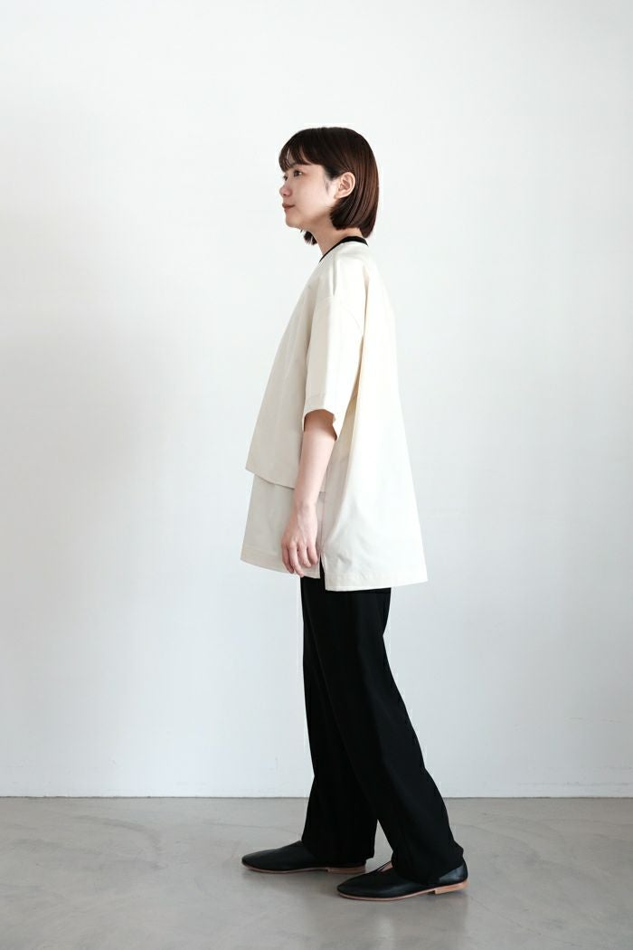 CULLNI ハイカウントストレッチツイルアシンメトリープルオーバー 2 CULLNI クルニ High Count Stretch Twill Asymmetrical Pullover(25SS