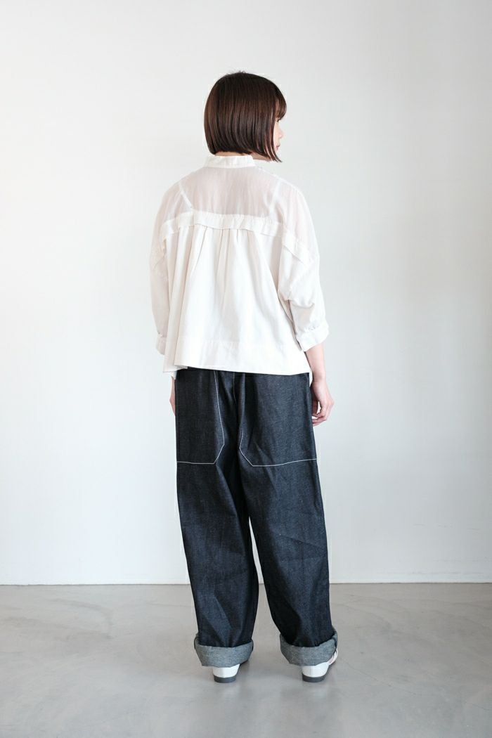 Porter des boutons ポルテデブトン デニムワンタックパンツ(26SS