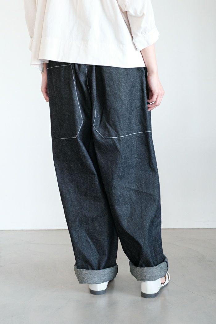 Porter des boutons ポルテデブトン デニムワンタックパンツ(26SS
