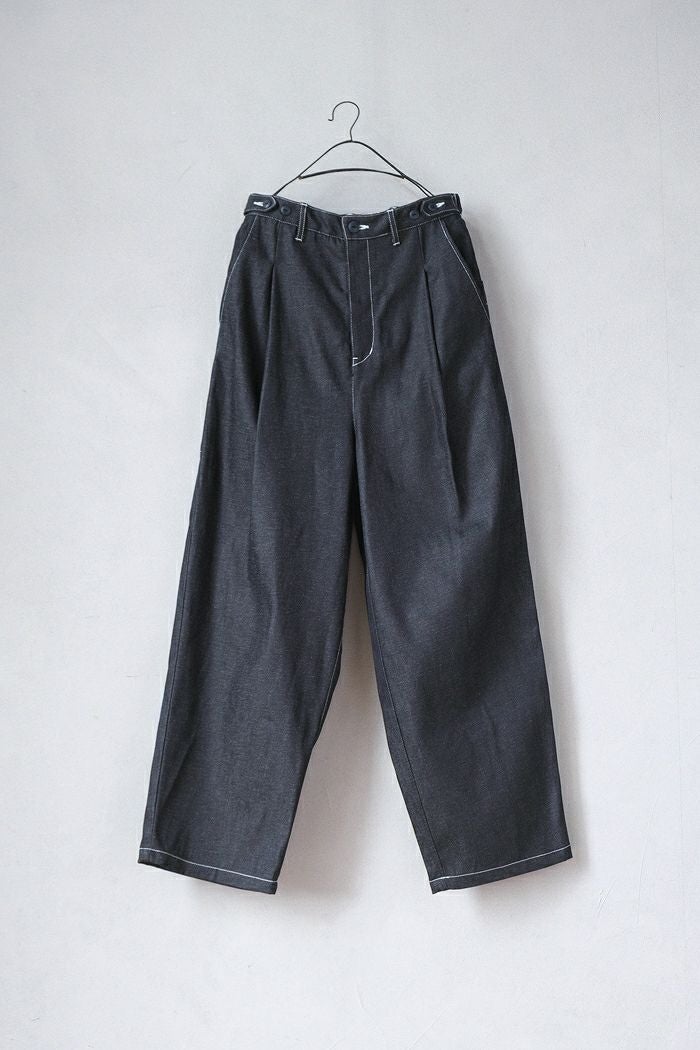 Porter des boutons ポルテデブトン デニムワンタックパンツ(26SS