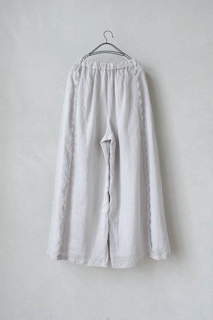 Porter des boutons ポーラースカラップスリーブ　ホワイト Porter des boutons ポルテデブトン ボーラースカラップパンツ(26SS