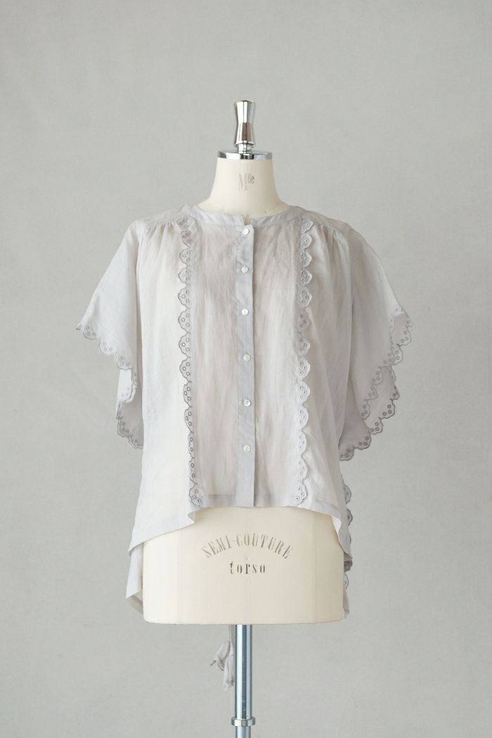 Porter des boutons ポルテデブトン ボーラースカラップブラウス(25SS