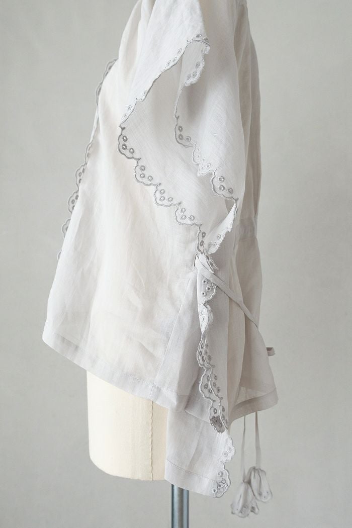 Porter des boutons ポルテデブトン ボーラースカラップブラウス(25SS