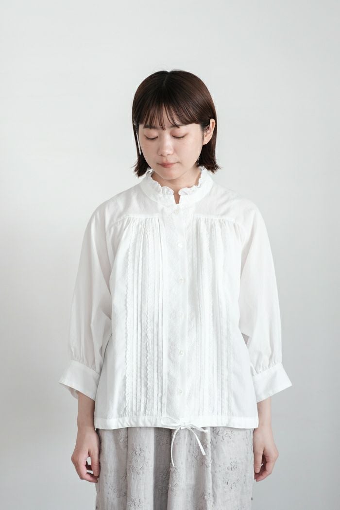 Porter des boutons ポルテデブトン フリルカラーブラウス(25SS