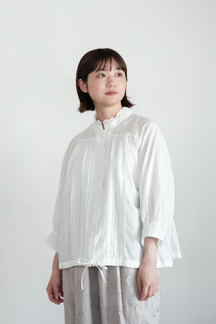 Porter des boutons ポルテデブトン フリルカラーブラウス(25SS