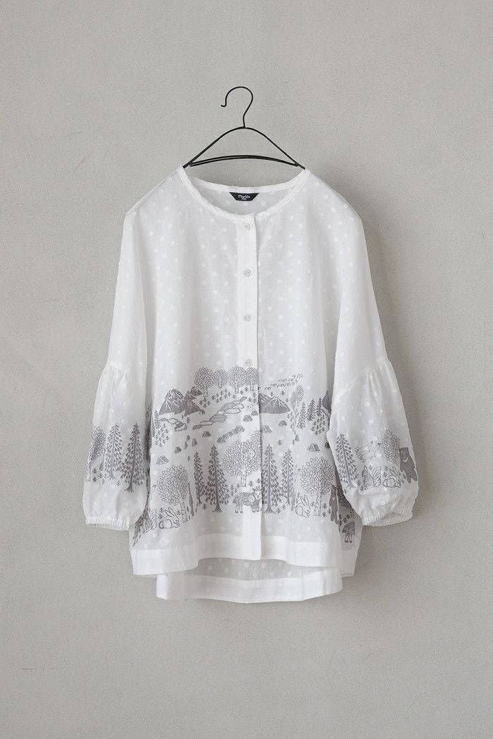 【マーブルシュッド 】EMB shirakawago パフブラウス★白川郷 marble SUD マーブルシュッド Shirakawagoパフブラウス(25SS) | T.T.