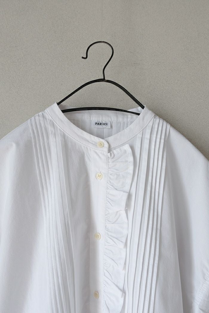 PAR ICI パーリッシィ ギンガムチェック 前立てフリルブラウス(25SS