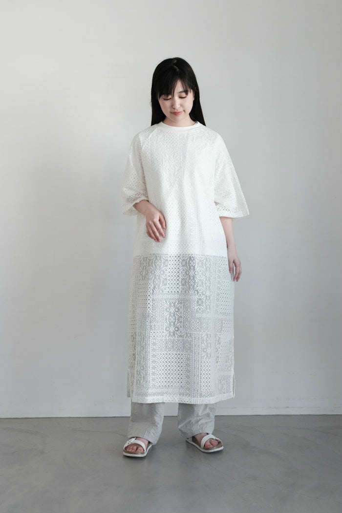 TISSU ティシュ パッチワークレース スリットワンピース(25SS) | T.T.
