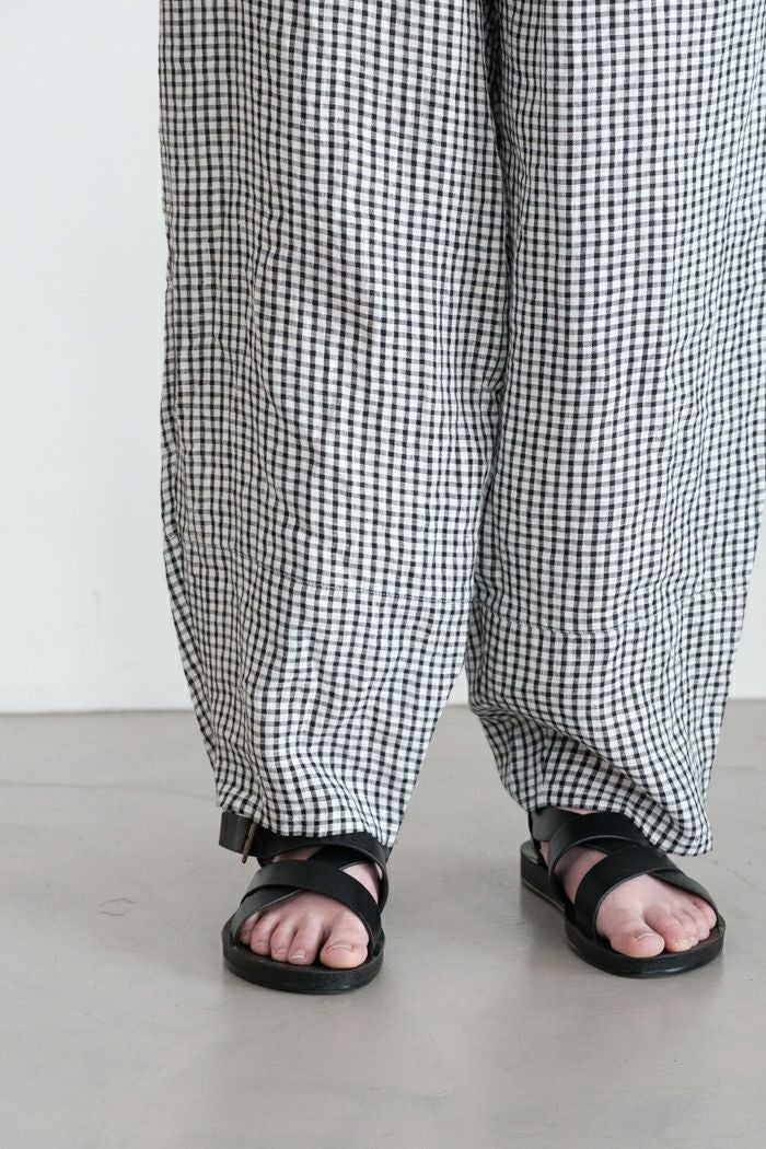 SOIL ソイル60'S LINEN CHECK EASY PANTS(25SS) | T.T. GARRET