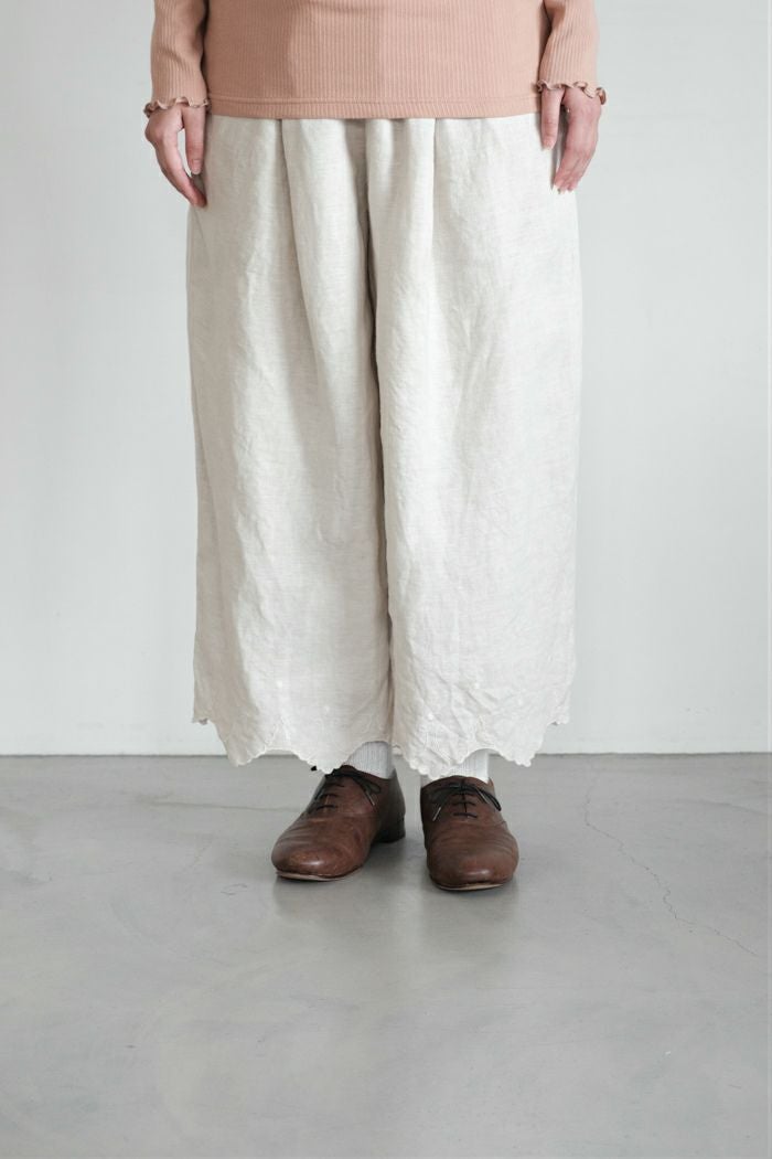 Gauze# ガーゼ アンティークスカラップドレースワイドパンツ(25AW