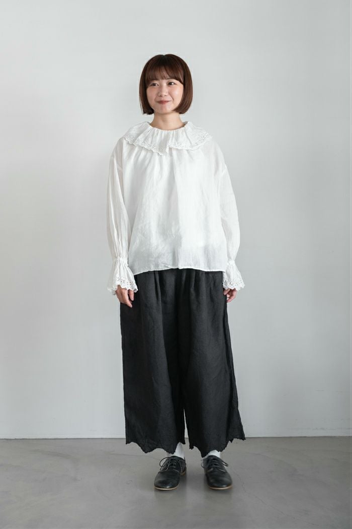 Gauze# ガーゼ アンティークスカラップドレースワイドパンツ(25AW