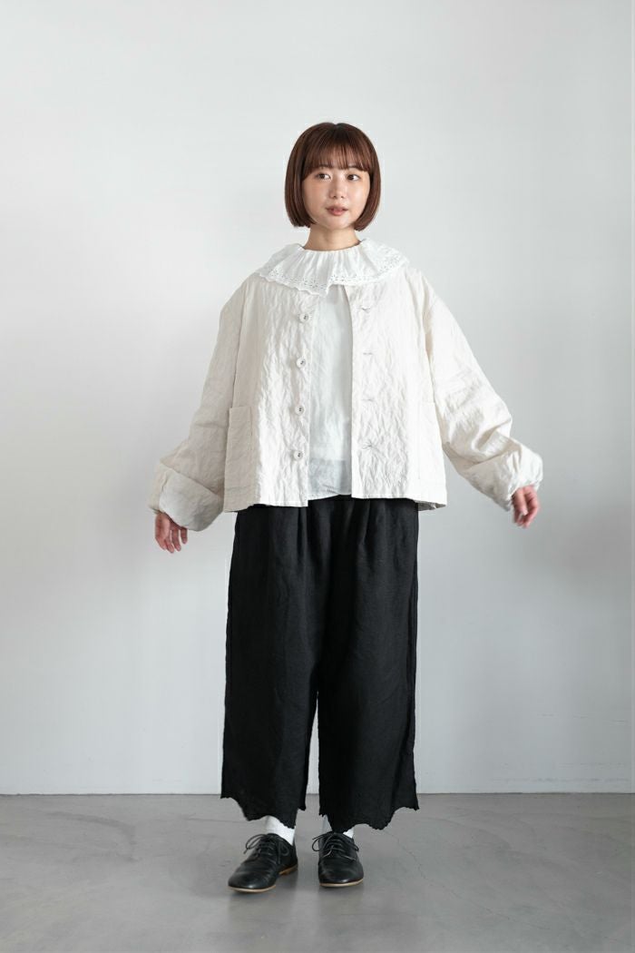 Gauze# ガーゼ アンティークスカラップドレースワイドパンツ(25AW