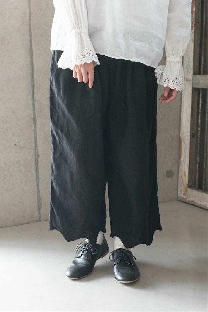 Gauze# ガーゼ アンティークスカラップドレースワイドパンツ(25AW
