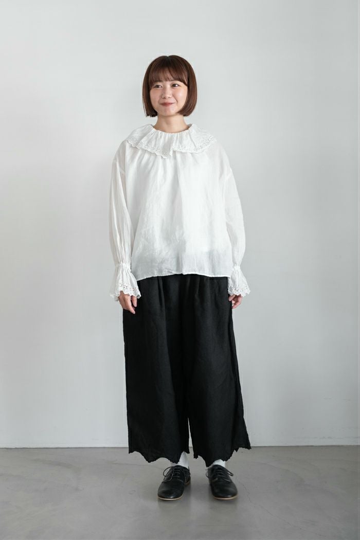 Gauze# ガーゼ アンティークレースフリル2WAYブラウス(25AW) | T.T.