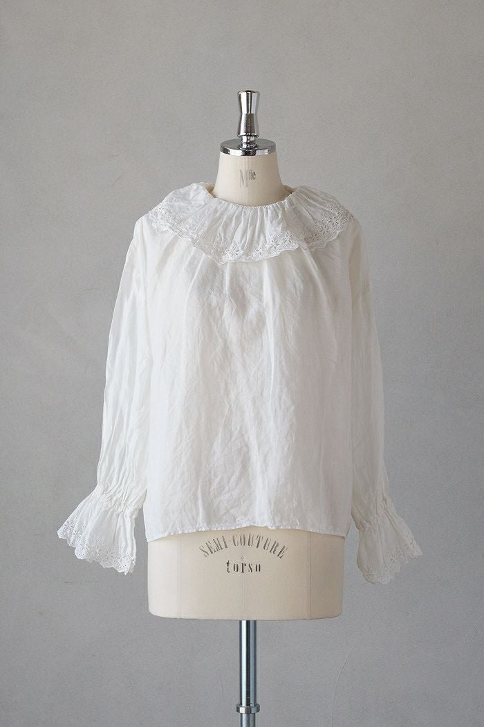 Gauze# ガーゼ アンティークレースフリル2WAYブラウス(25AW) | T.T.
