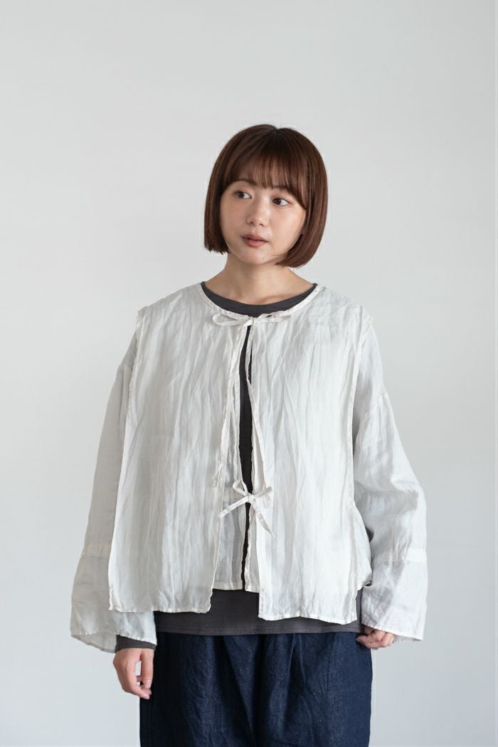 Gauze# ガーゼ キュリオス２WAYブラウス(25AW) Gauze# ガーゼ キュリオス2WAYブラウス(25AW) | T.T. GARRET