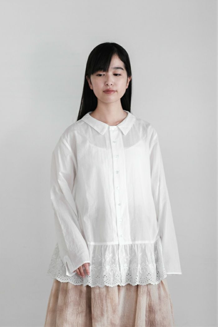 GASA* ガサ み空 ヘムレースブラウス(25AW) | T.T. GARRET