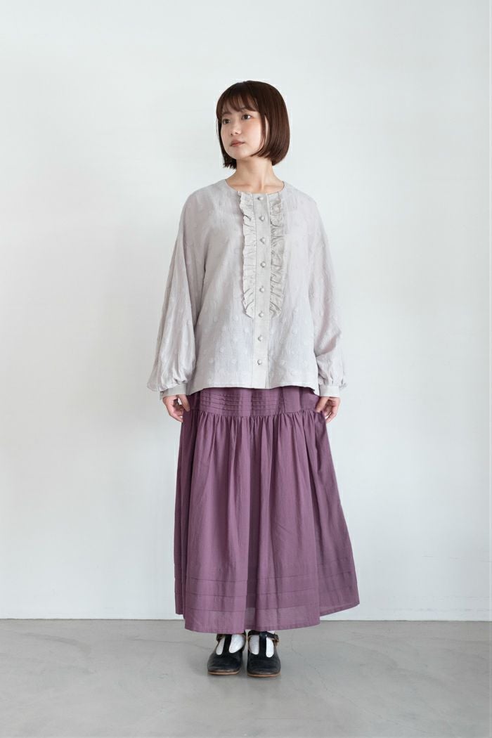 MAGALI マガリ コットンスノードットフリルブラウス(25AW) | T.T. GARRET