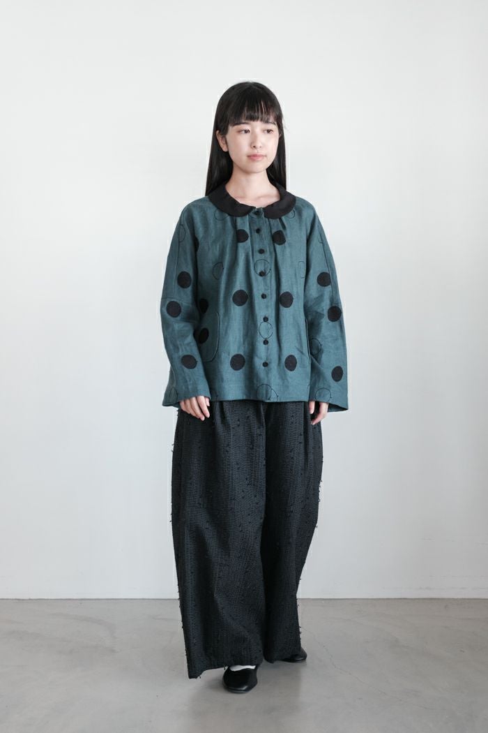 MAGALI マガリ RONDリネンラウンドカラーブラウス(25AW) | T.T. GARRET