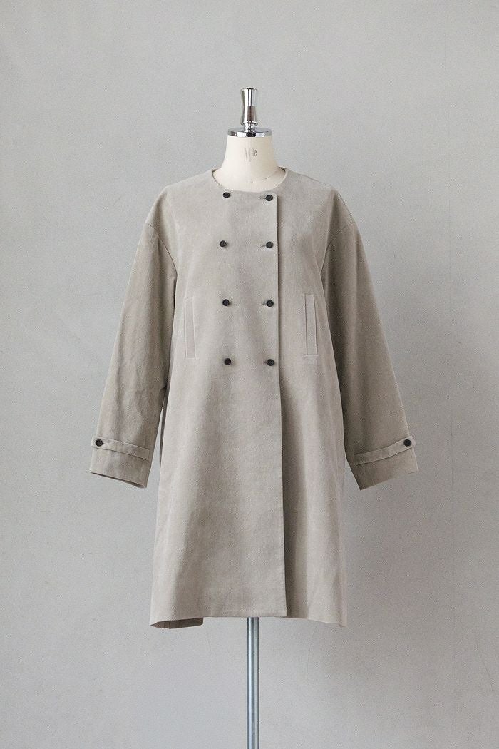 MAGALI マガリ ウールリネンへリンボンダブルボタンコート(25AW
