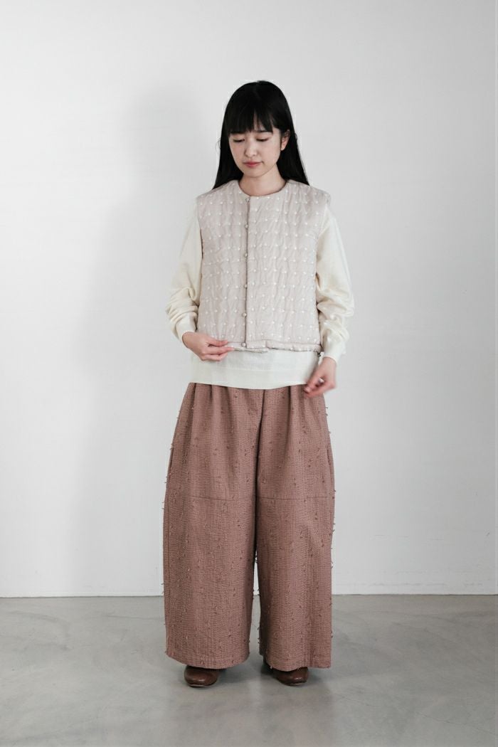 qiri キリ sashiko jacquard volume pants(25AW) | T.T. GARRET