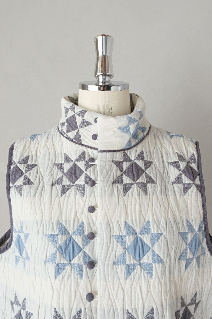 qiri キリ patchwork quilt jacquard vest(25AW) | T.T. GARRET