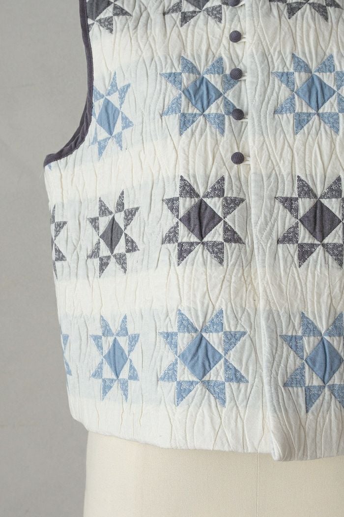 qiri キリ patchwork quilt jacquard vest(25AW) | T.T. GARRET