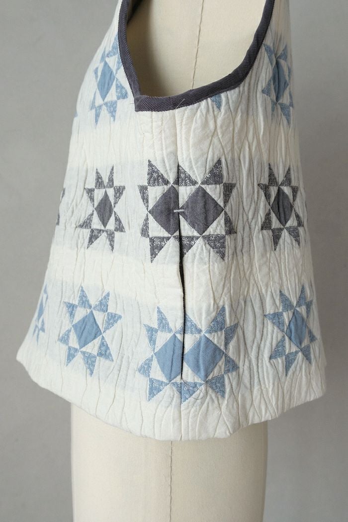 qiri キリ patchwork quilt jacquard vest(25AW) | T.T. GARRET