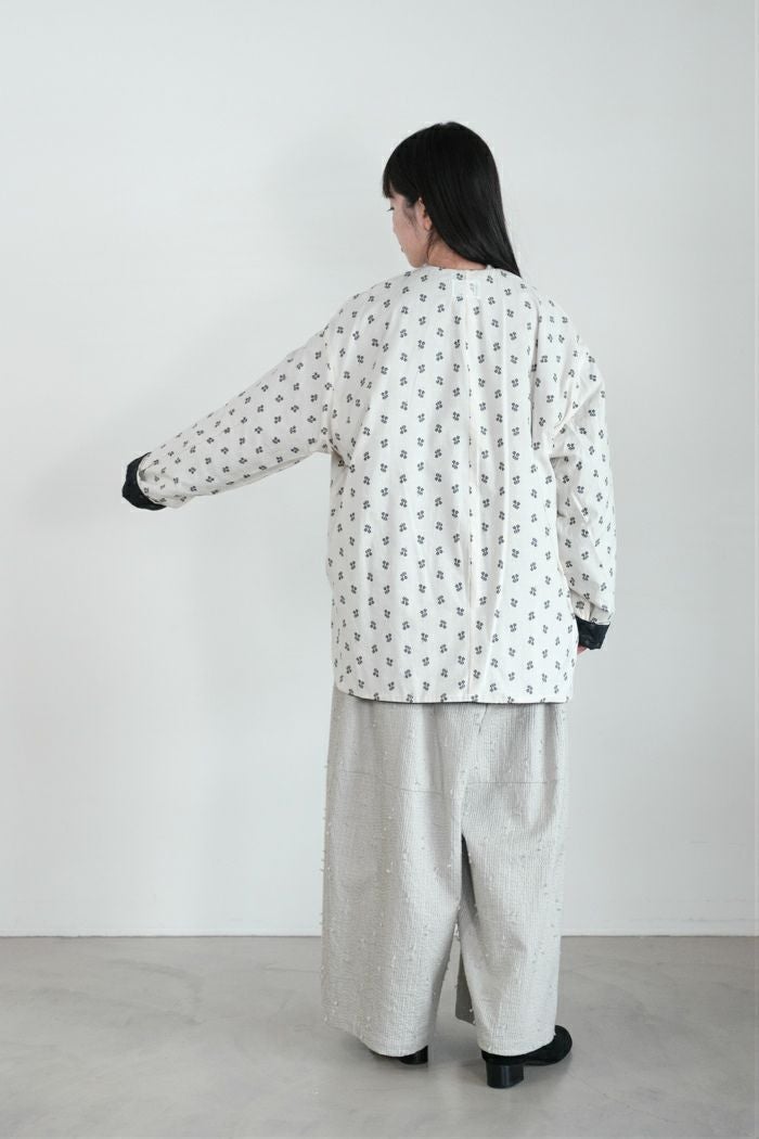 qiri キリ flower dot quilt jacquard over jacket(25AW) | T.T. GARRET