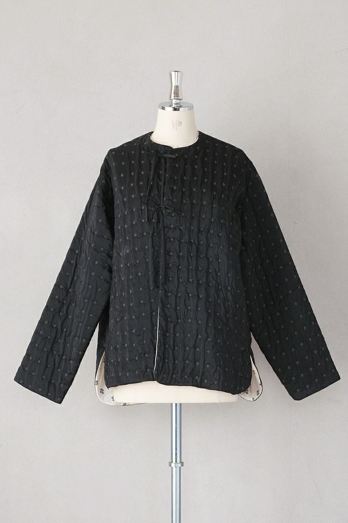 qiri キリ flower dot quilt jacquard over jacket(25AW) | T.T. GARRET