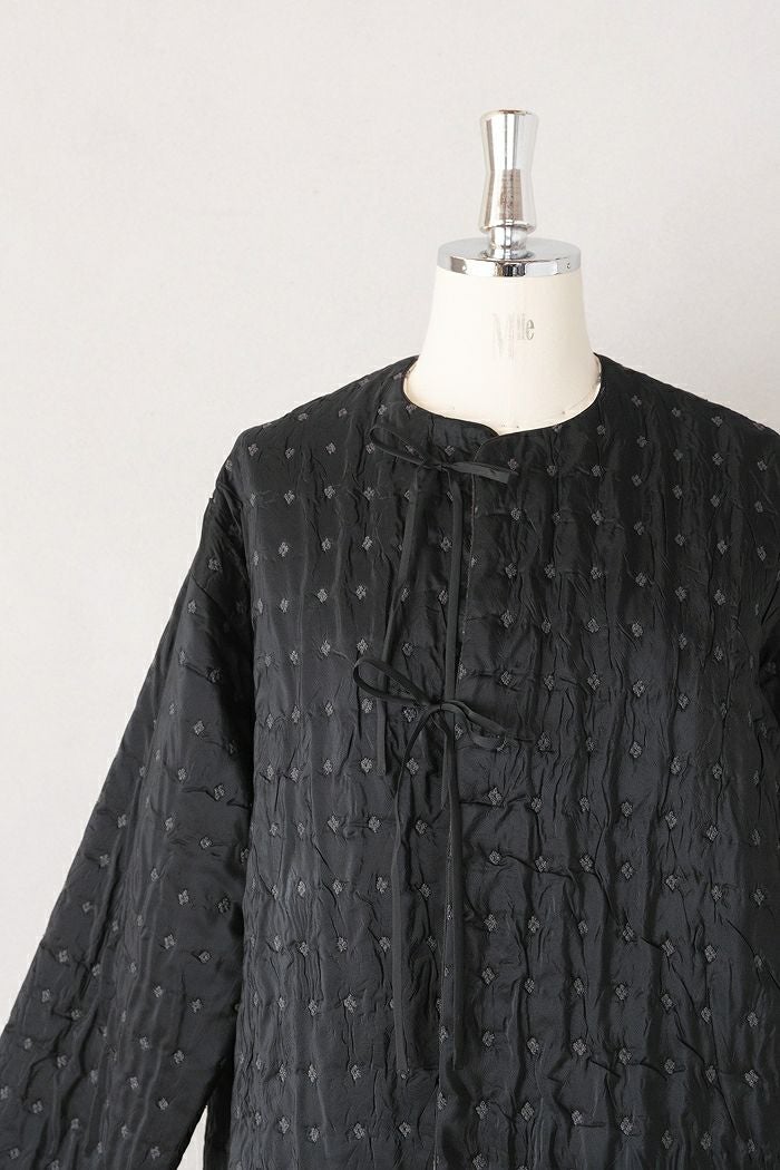 qiri キリ flower dot quilt jacquard over jacket(25AW) | T.T. GARRET