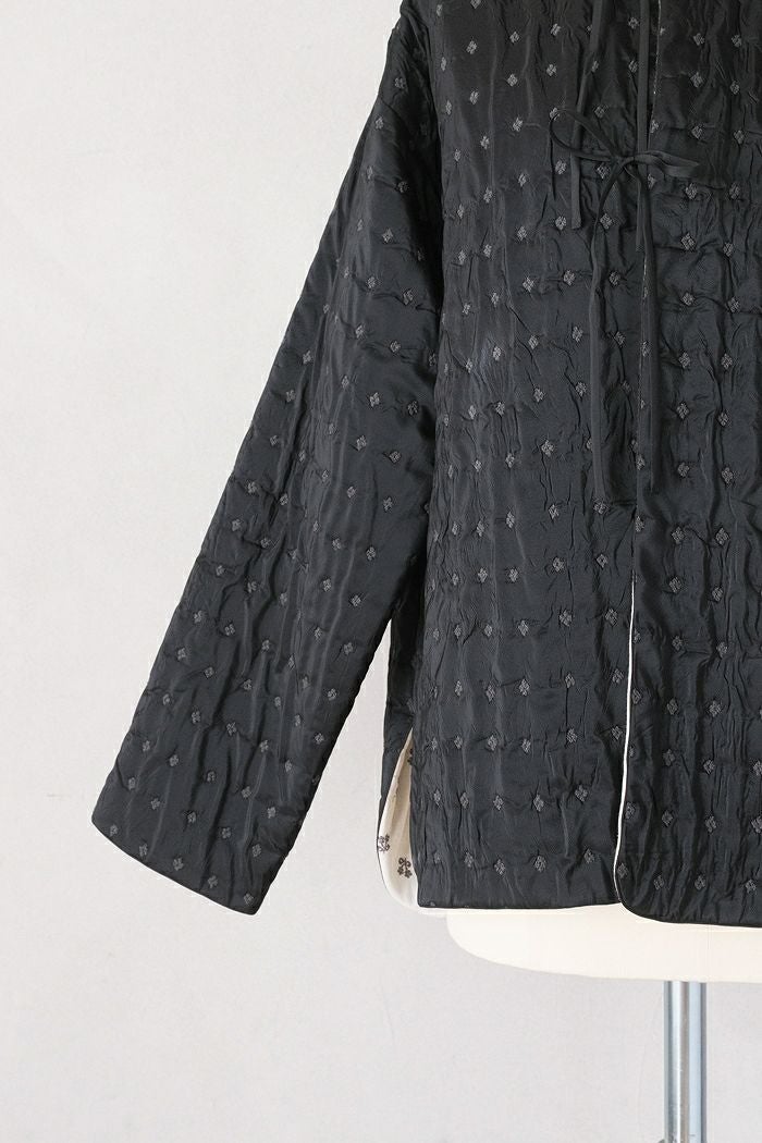 qiri キリ flower dot quilt jacquard over jacket(25AW) | T.T. GARRET