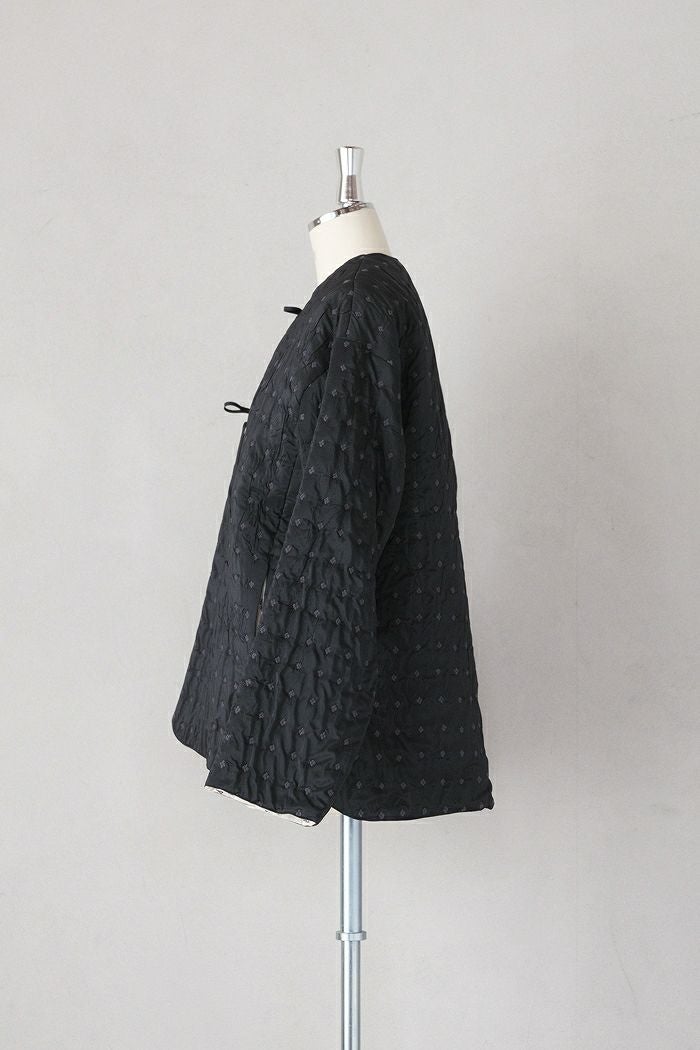 qiri キリ flower dot quilt jacquard over jacket(25AW) | T.T. GARRET