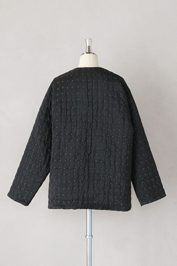 qiri キリ flower dot quilt jacquard over jacket(25AW) | T.T. GARRET
