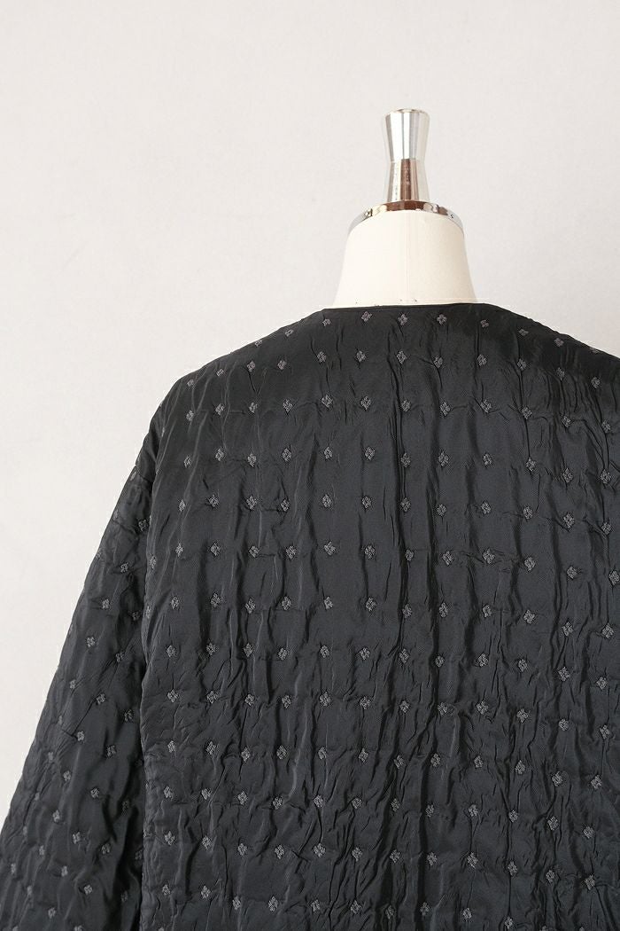 qiri キリ flower dot quilt jacquard over jacket(25AW) | T.T. GARRET