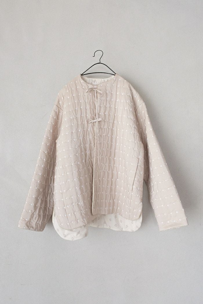 qiri キリ flower dot quilt jacquard over jacket(25AW) | T.T. GARRET