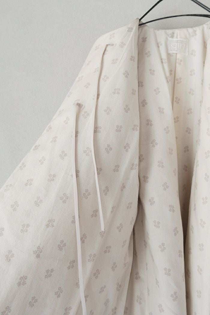 qiri キリ flower dot quilt jacquard over jacket(25AW) | T.T. GARRET