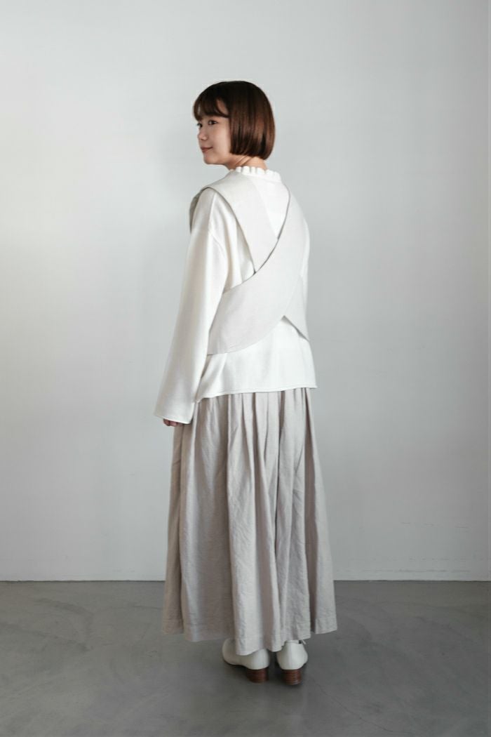 新品　Gauze# ガーゼ　バッククロスフィリングベスト　ブラック　黒 Gauze# ガーゼ バッククロスフィリングベスト(25AW) | T.T. GARRET