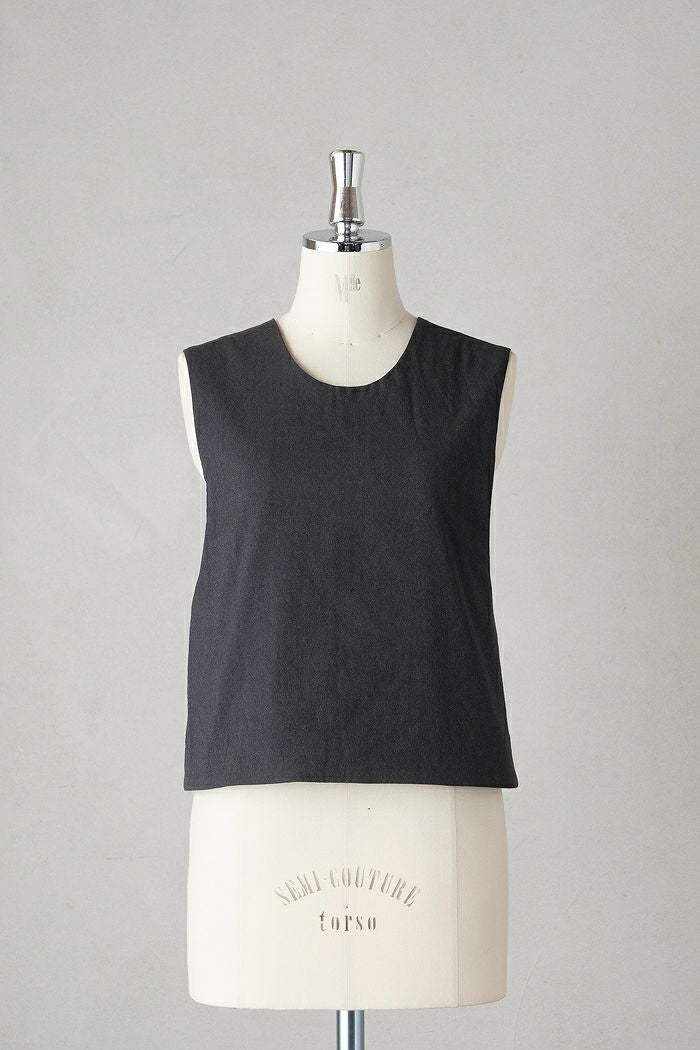 新品　Gauze# ガーゼ　バッククロスフィリングベスト　ブラック　黒 Gauze# ガーゼ バッククロスフィリングベスト(25AW) | T.T. GARRET