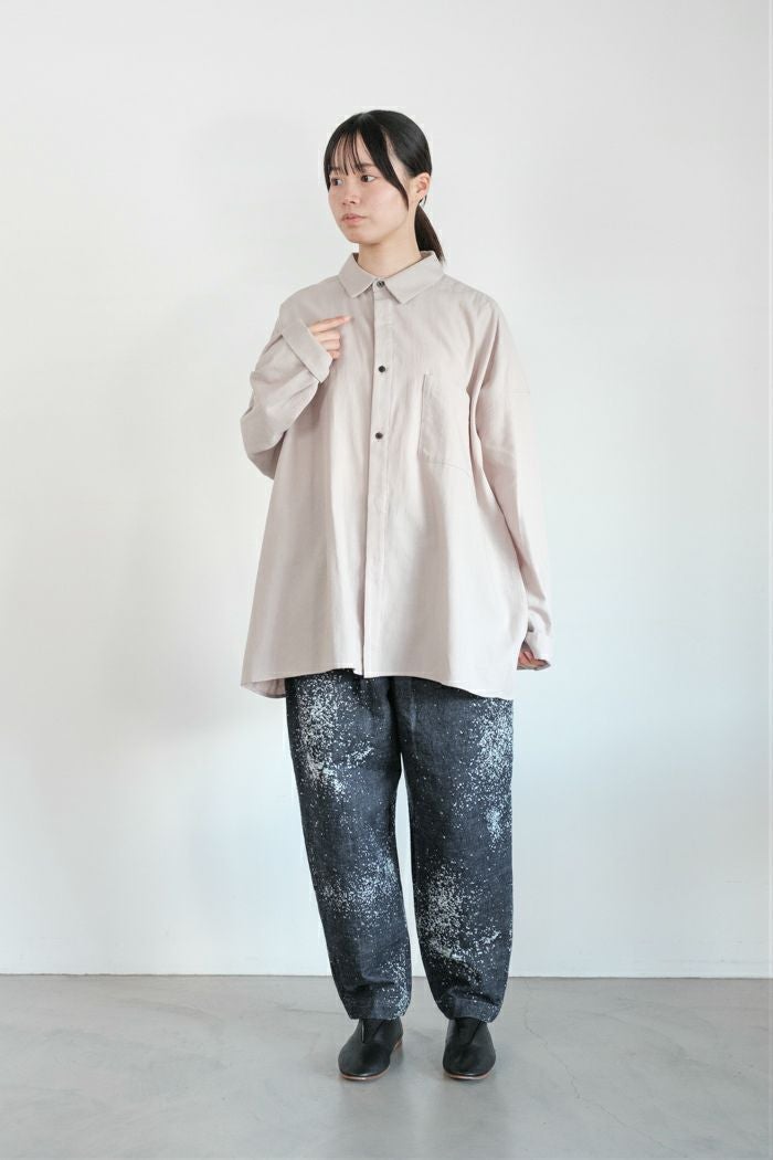Dulcamara ドゥルカマラ グラニュールデニムオーバータックパンツ(25AW