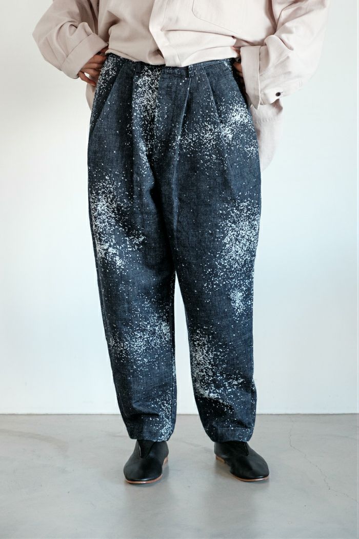 Dulcamara ドゥルカマラ グラニュールデニムオーバータックパンツ(25AW