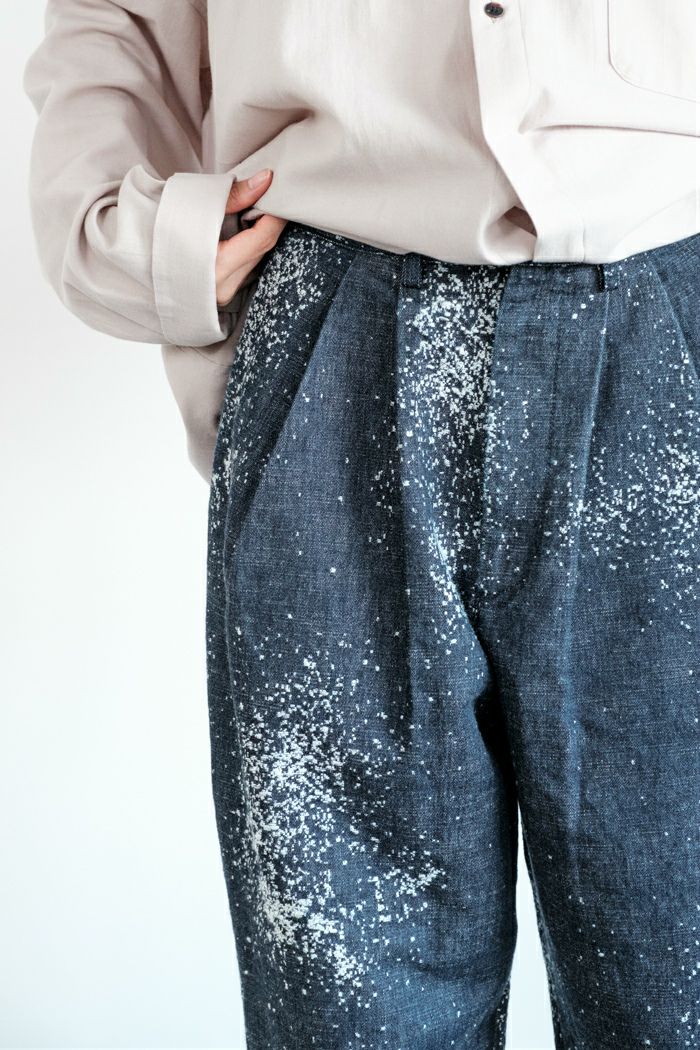 Dulcamara ドゥルカマラ グラニュールデニムオーバータックパンツ(25AW