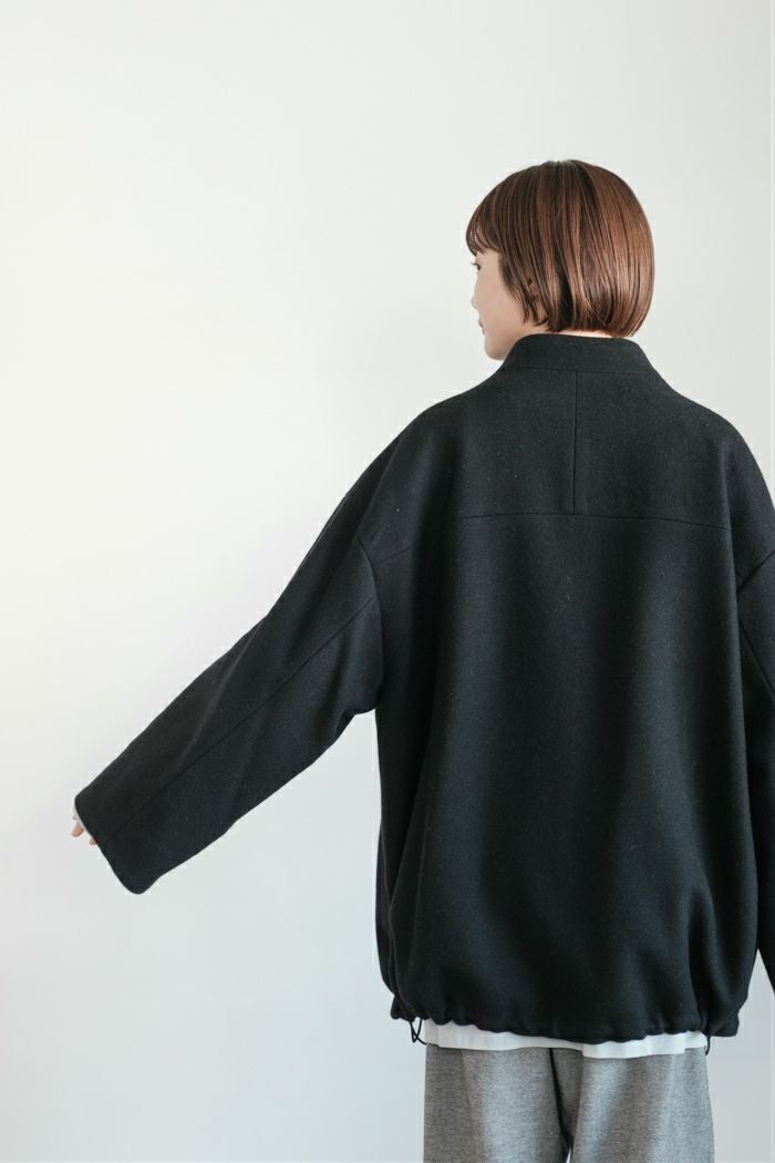 yuni ユニ W/super100 bottleneck drawstrings hem コート(25AW